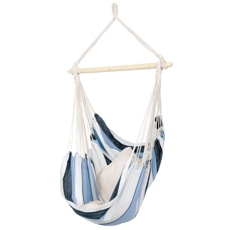 Havanna Hanging Chair, Blue/White