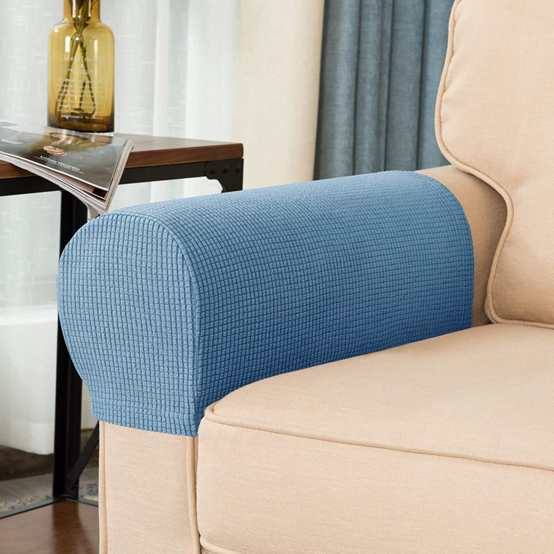 Housse pour fauteuil à coussins carrés Arainy, Bleu denim