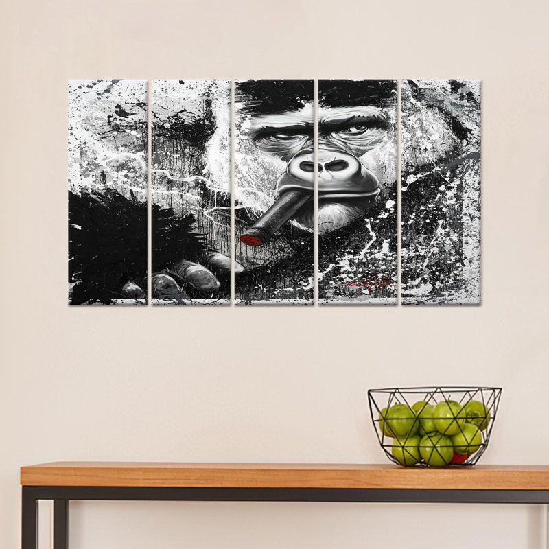 Impression sur toile élégante et contemporaine, art mural imprimé sur toile 5P, 43,3 po H x 98,4 po l