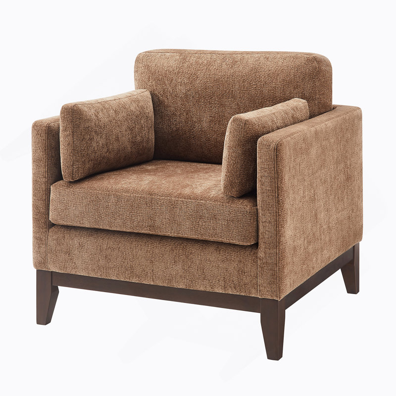 Chaise avec accoudoirs Chios, Brun