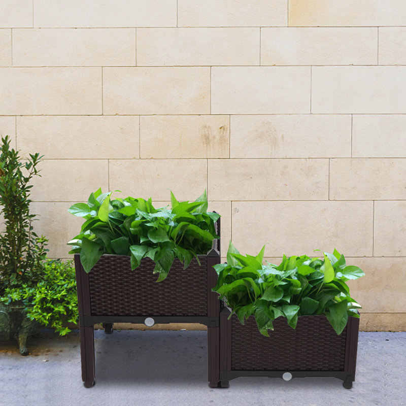 Lit de jardin surélevé en plastique 1 pi x 1 pi Benda, 2