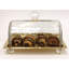 Dôme de gâteau rectangulaire doré avec poignée boule - L 10,2 po-2056121487