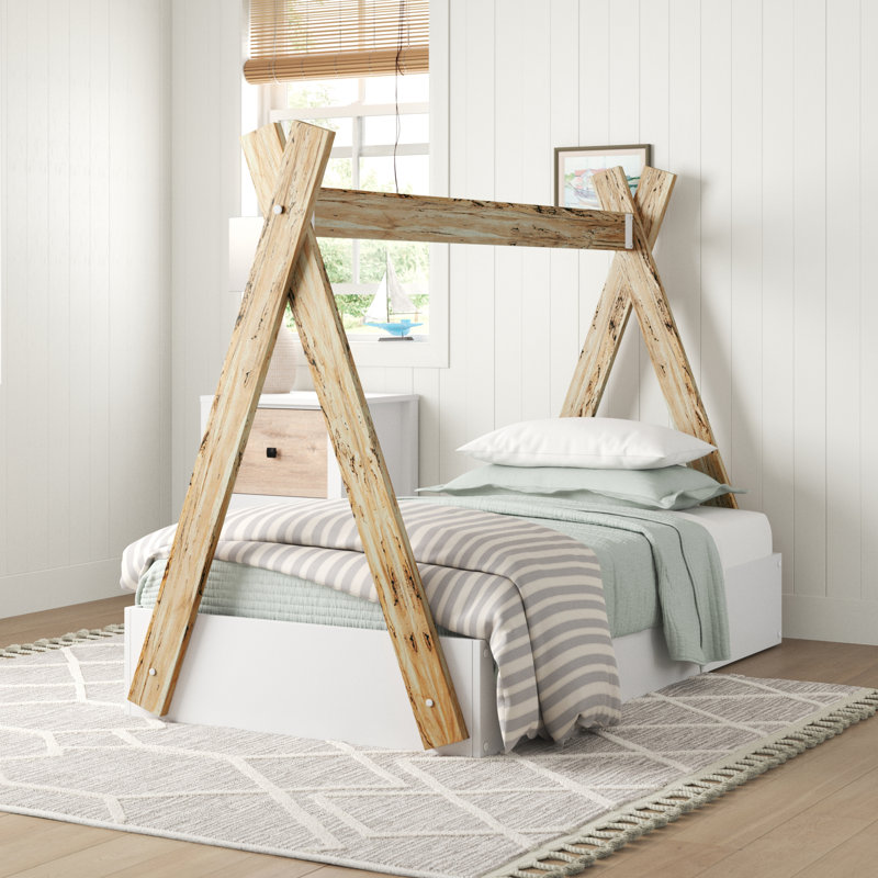 Violetta Canopy Bed by Zipcode Design™, Brun / Blanc, Simple