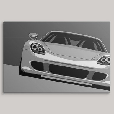 Impression d'art graphique «Carrare GT» par Deschamps, H 12 po x l 18 po x P 1,5 po, Toile
