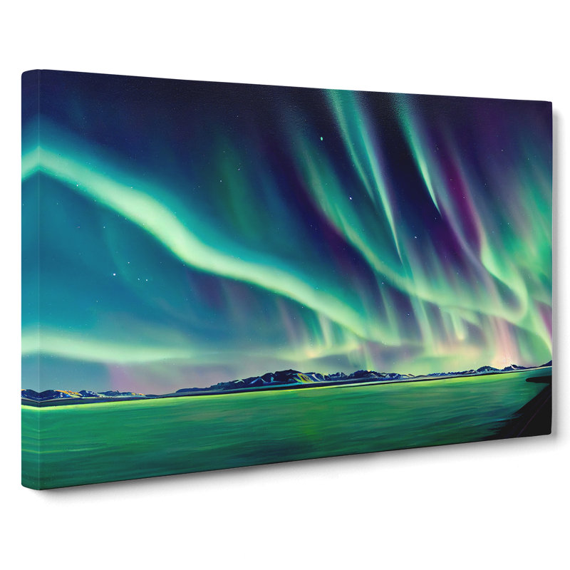 Riveting Northern Lights - Wrapped Canvas, 35cm H x 50cm W x 3cm D