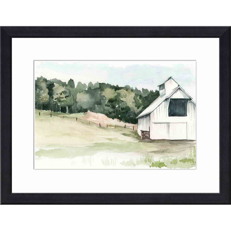 «Barn III» par Jennifer Paxton Parker - peinture encadrée, Noir, H 13,8 po x l 17,8 po x P 1,18 po
