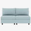 Modular Storage Sleeper , Chenille, Antique Blue, 8, 132.77In. Depth, 124.16In. Width, 31.85In. Height Convertible With Storage, Blue Chenille Fabric,-225788061