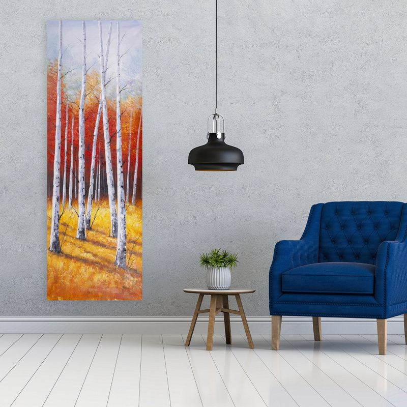 Paysage de forêt d'automne - Décor de chambre à coucher en toile moderne | Home Art