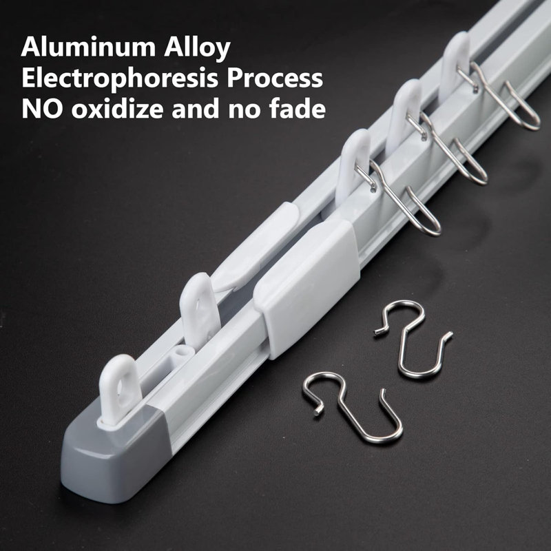 Ceiling Curtain Track,Retractable Ceiling Track for Curtains,2.8-5.2ft