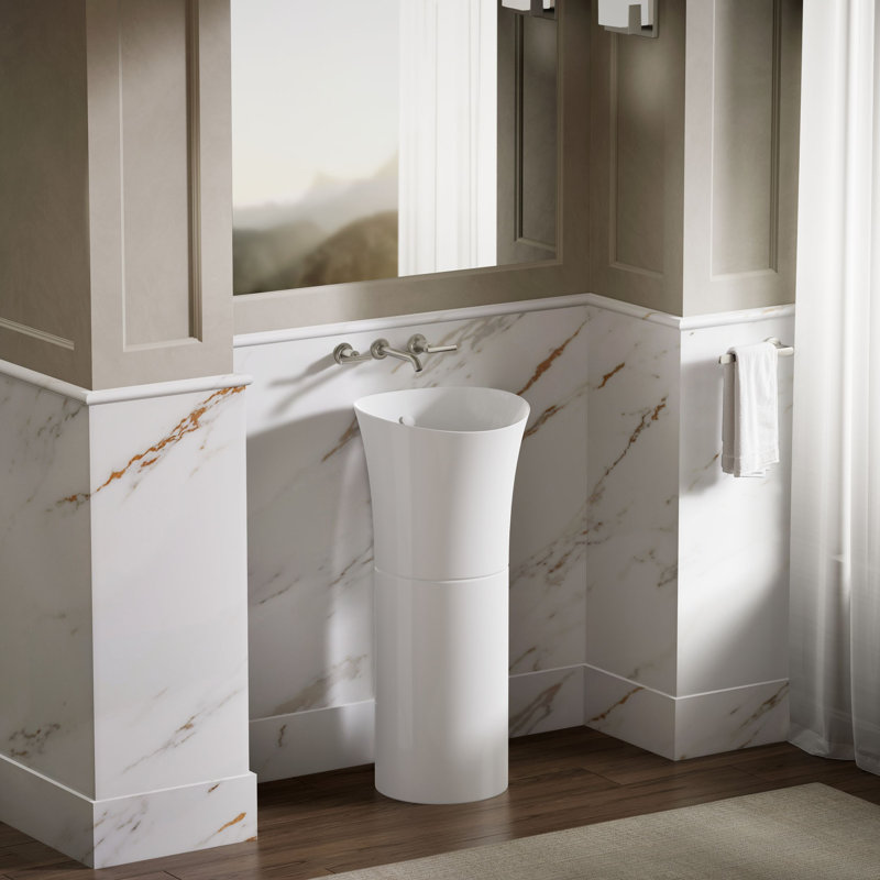 Veil Pedestal, White