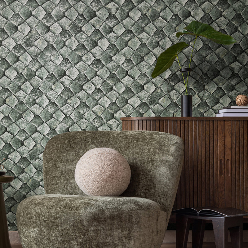 Eclectic 33cm x 70cm Wallpaper Roll, Green