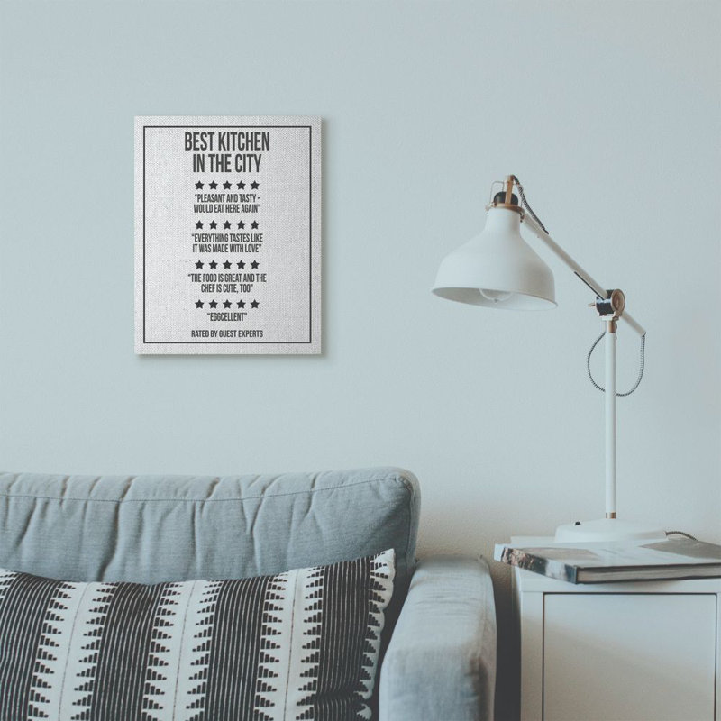 « five star cuisine room », impression sur toile, Toile tendue, H 20 po x l 16 po x P 1,5 po