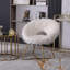 Fauteuil d'appoint basique en fausse fourrure
