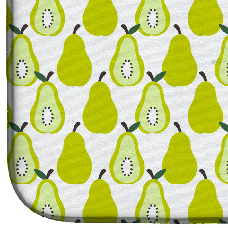 Tapis de séchage des poires, Vert / blanc