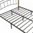 Queen Size Metal Bed With Wavy Headboard And Footboard-1966442324