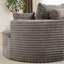 Fauteuil moelleux 1 place en velours côtelé gris, canapé-lit 127 cm (50 pouces) avec oreiller cylindrique, aucun assemblage requis, confortable pour une personne.