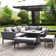 Mattalyn Outdoor Fabric Pulse Square Corner Dining Set - with Rising Table