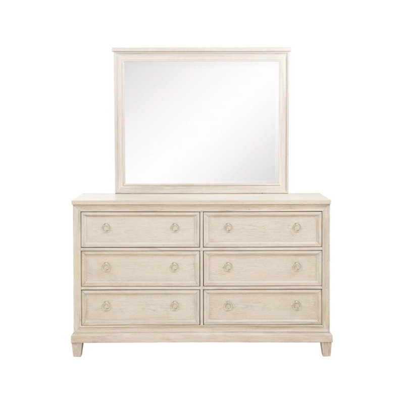 Commode 6 tiroirs avec miroir Tasnim