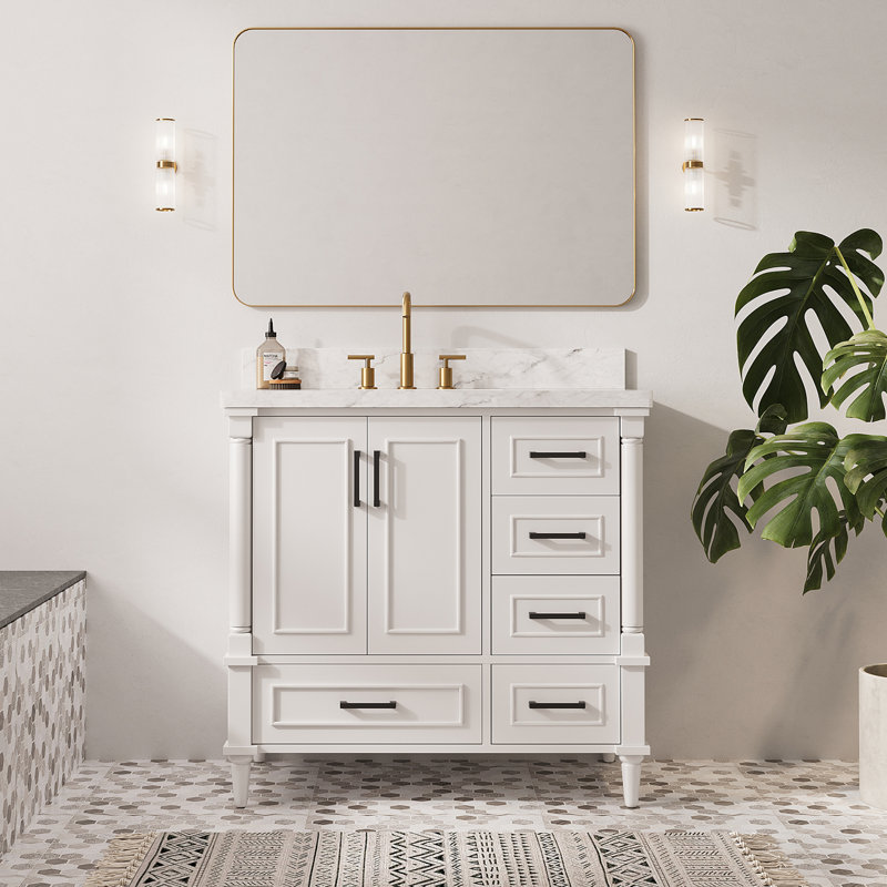 36" Fully Assembled Freestanding Bathroom Vanity With Top, 36"