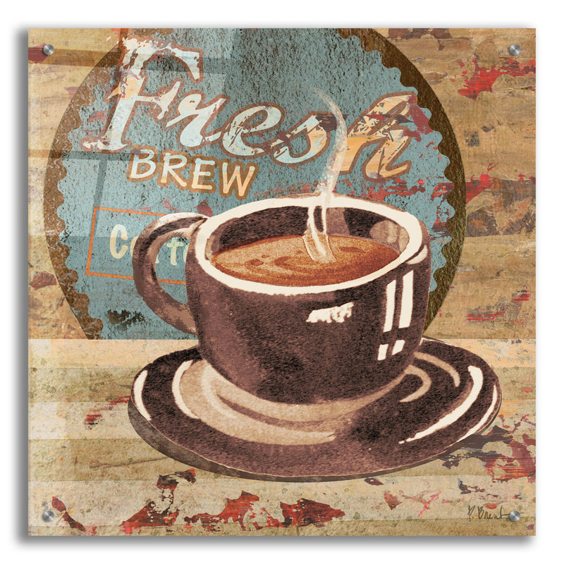 «Coffee Brew Sign I» par Paul Brent, H 24 po x l 24 po x P 0,2 po