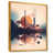 Toile avec cadre flottant or