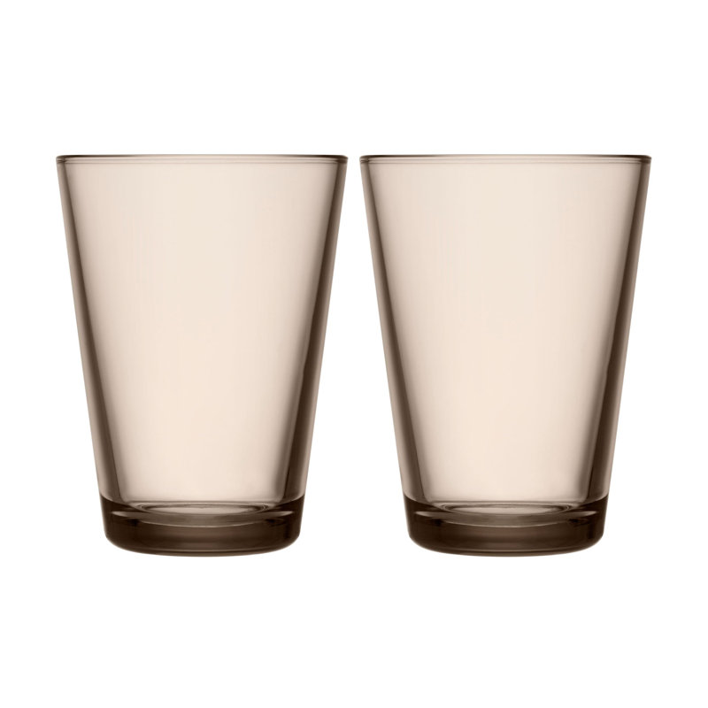Littala Kartio Drinking Glass, Linen, 13.53 oz.