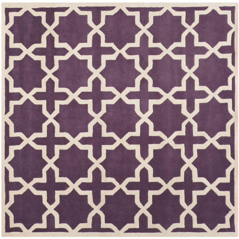 Chatham Hand Tufted Wool Geometric Rug, Square 7'