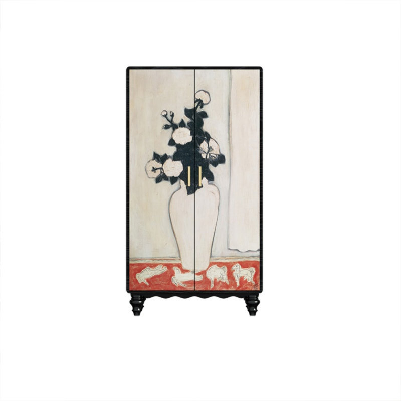 Garde-robe moderne pour chambre double, Noir / blanc ivoire