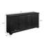 Buffet de 63 po avec 4 portes sculptées, armoires de rangement modernes avec tablettes réglables pour la cuisine et le salon-1487375248