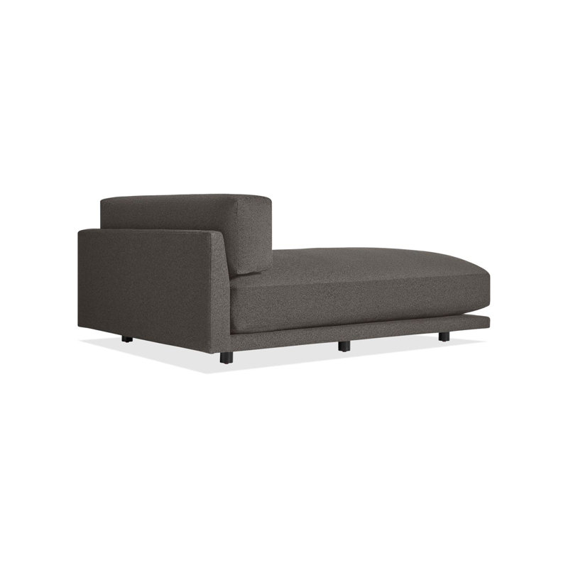 Sunday Chaise Lounge, Right Hand Facing, Kelso Charcoal 100% Polyester