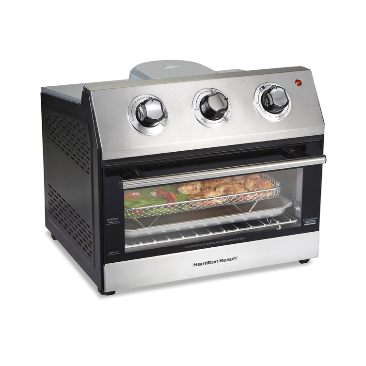 Hamilton Beach 4-Slice Sure-Crisp Air Fryer Toaster Oven in Stainless Steel