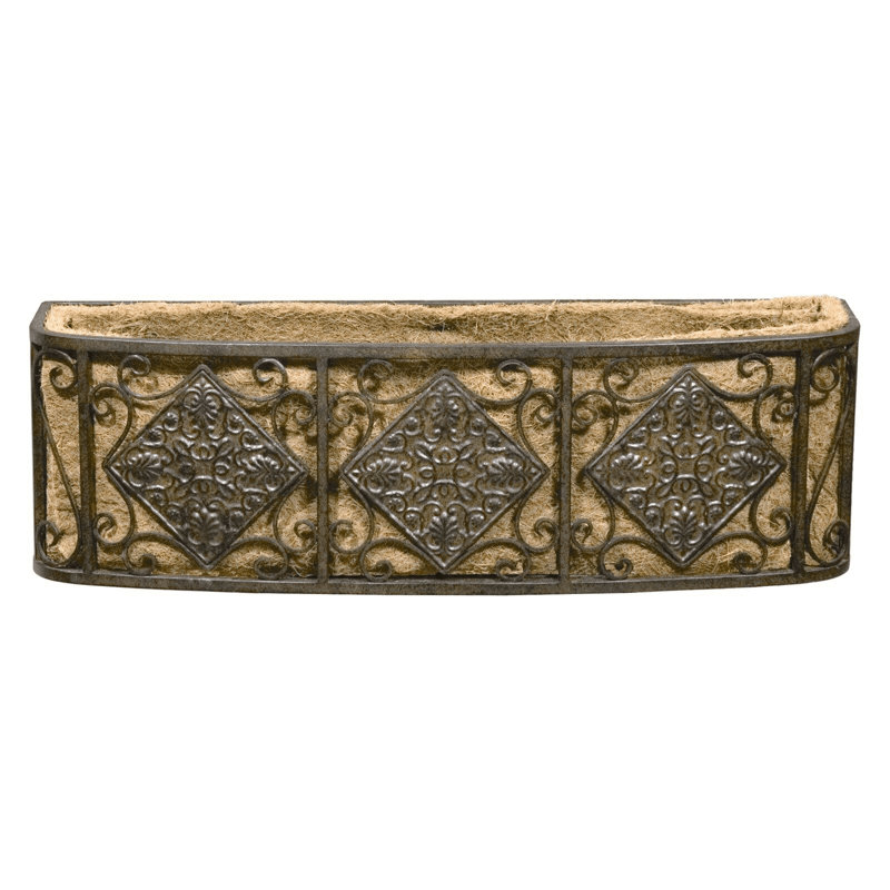 Pot à fleurs d'extérieur fait main Caimen, 9 po x 30 po x 8 po