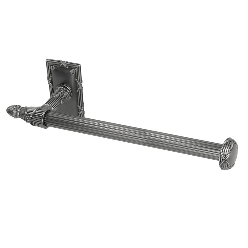 HYDE PARK 12" HAND TOWEL BAR; POLISH GOLD FINISH, 3.75" H x 10.25" W x 4.5" D, Antique Nickel