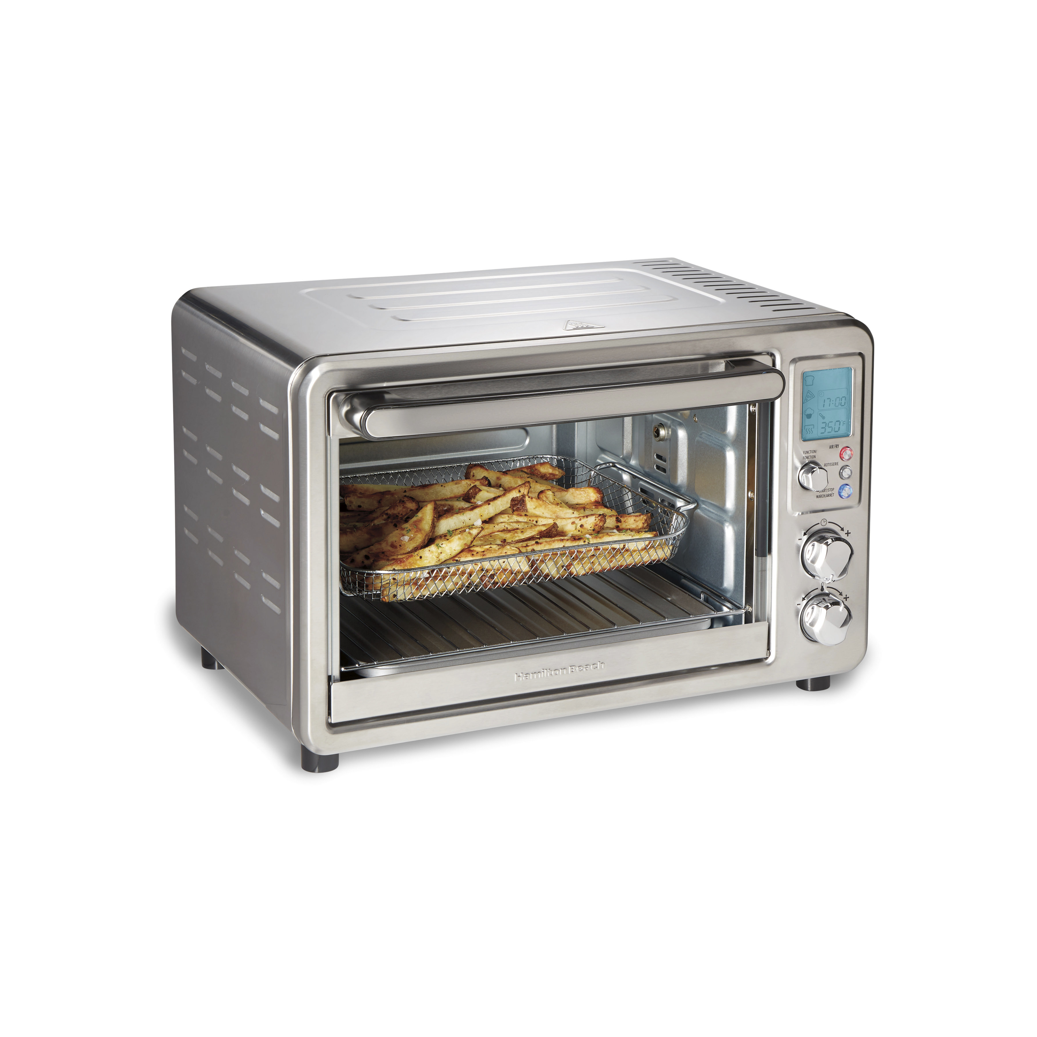 Oster Toaster Oven, 7-in-1 Countertop Toaster Oven, 10.5 x 13 Fits 2  Large Pizzas, Stainless Steel