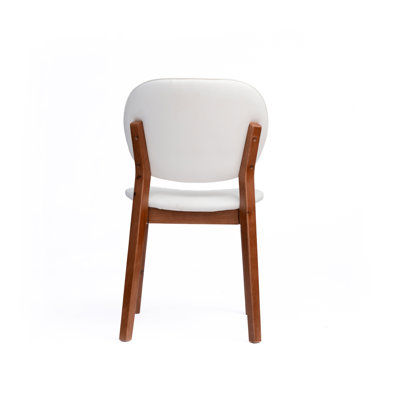 Table de salle à manger rectangulaire de style Mid-Century avec 6 chaises de salle à manger rembourrées en cuir PU