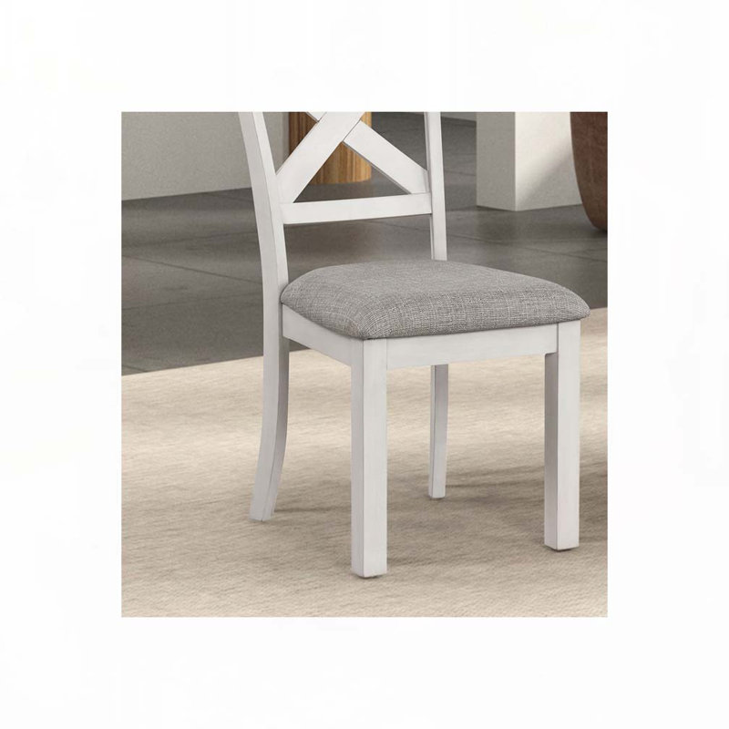 Ensemble de chaises de salle à manger rembourrées en tissu avec dossier croisé