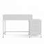 Bureau d'ordinateur 51 po réversible avec 5 tiroirs et classeur, bureau à domicile rustique avec support pour imprimante, table d'écriture industrielle avec rangement pour petits espaces, blanc-123406486
