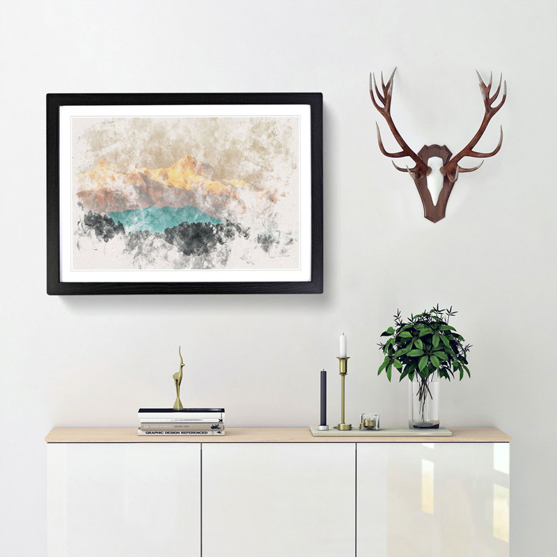 Mountains in Pokhara Nepal - Framed Print, Black Framed, 45cm H x 63cm W x 2cm D
