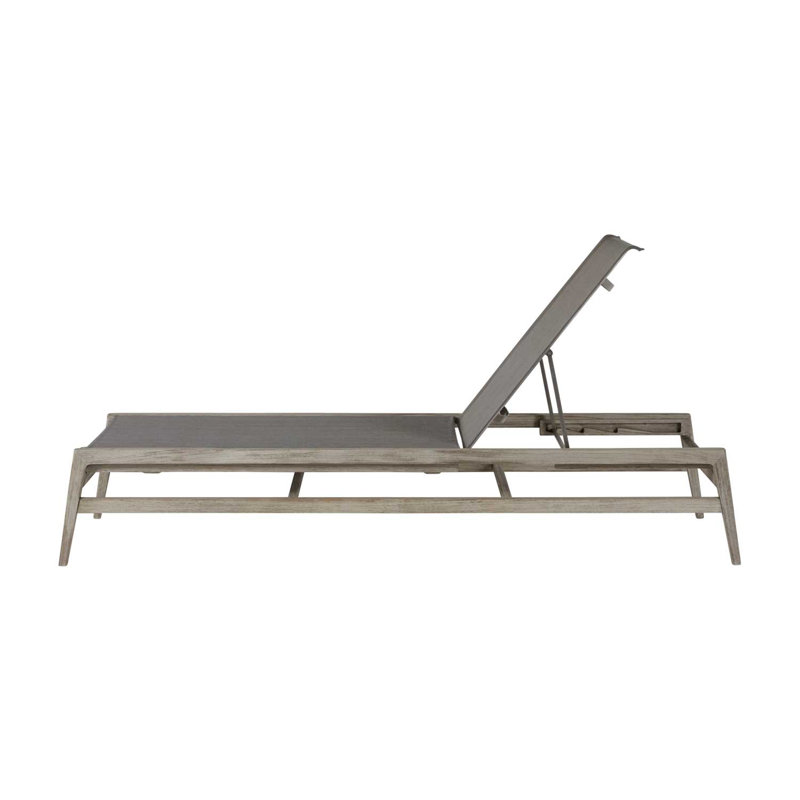 Coast Reclining Chaise Lounge, Oyster Teak/Gray Sling