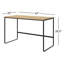 Bureau Pangea Home Villa - Bureau moderne en bois 47 po - Bureau en chêne blanc avec cadre en métal noir 