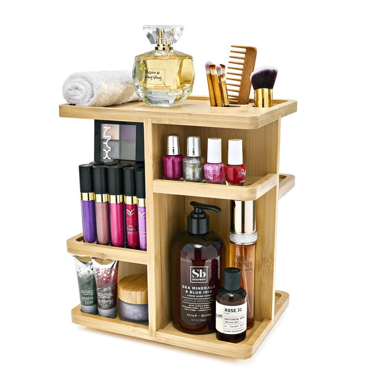 Organisateur de maquillage rotatif, 1 (brun clair)