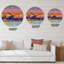 Mystery Trees in Mauve and Green Landscape - Horloge murale moderne-59914378