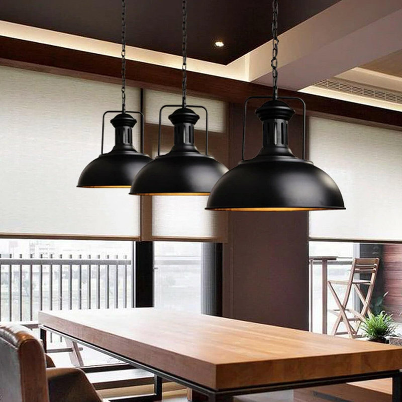 1 - Light Dome Pendant, Black