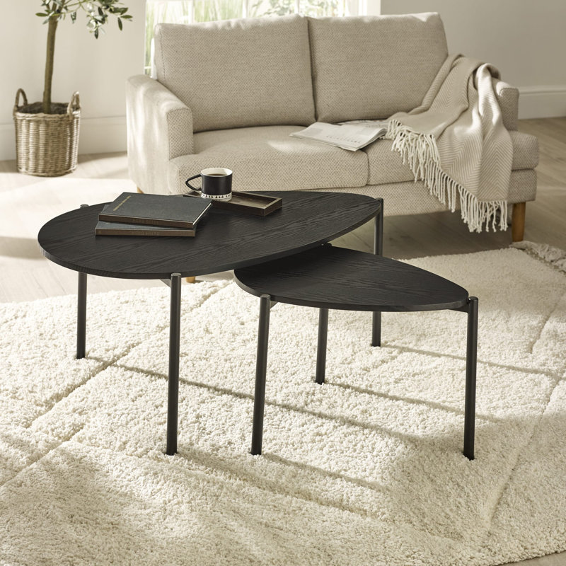Taniyha Three Leg Coffee Table, Black