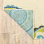 Tapis d'intérieur / extérieur à motif géométrique ivoire / bleu / brun Riordan-14868776