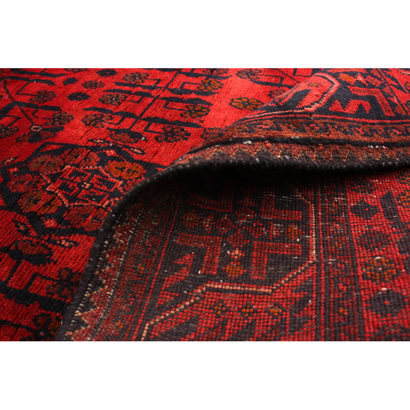 Rangement à la main one-of-kind-noué la 2010 esari turkoman rouge 4 pi 3 po x 6 pi, en laine tapis Eshleman