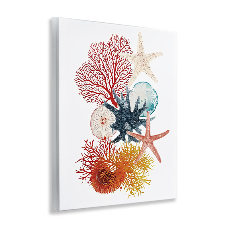 Plaque murale corail et créatures sous-marines, design par Ramona Murdock