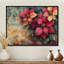 Poinsettias rouges, fleurs sur une diapositive en bois IV - art mural sur toile poinsettias-1697516878-1697516876