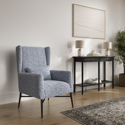 Connorville Navy Herringbone Chair