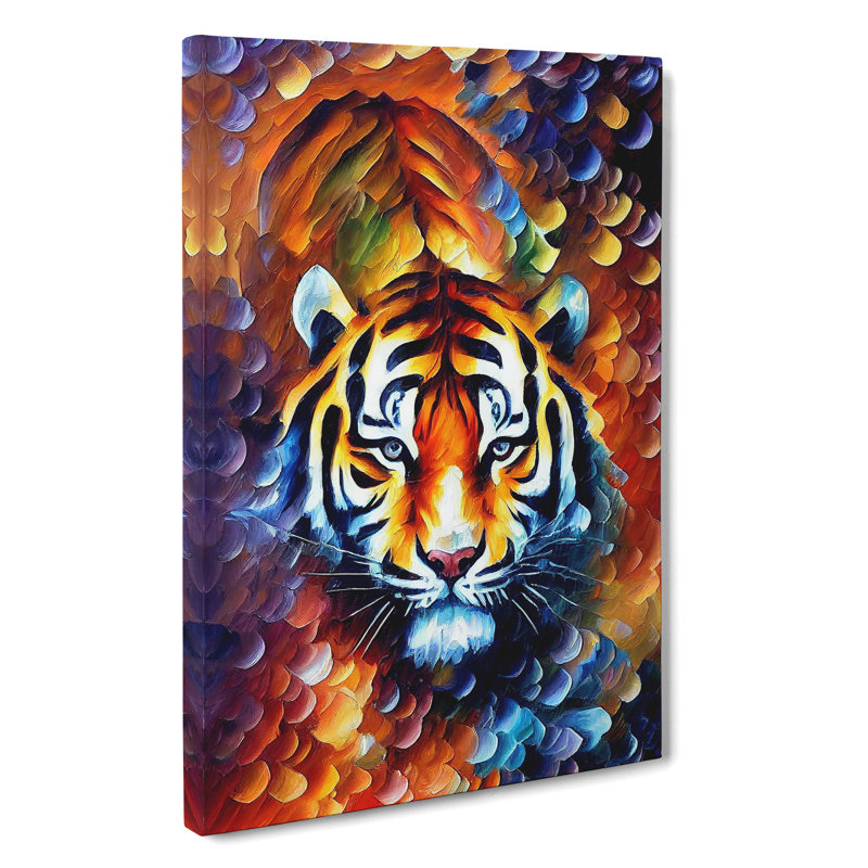 Tiger Portrait No.2 - Print, No Matte, Wrapped Canvas, 50cm H x 35cm W x 3cm D